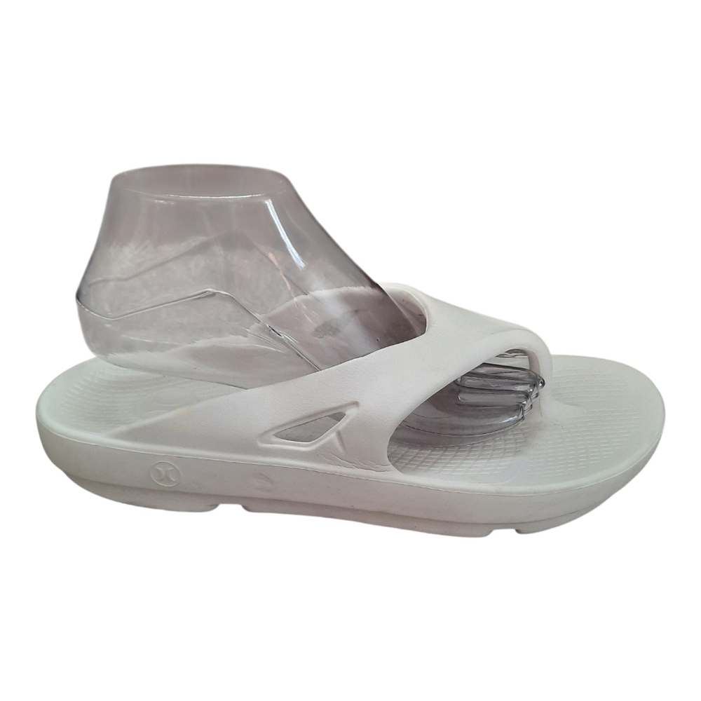 Hurley Injection Flip-flop Cream Cushioned Footbed Slip-on Thong Sandals Size 11